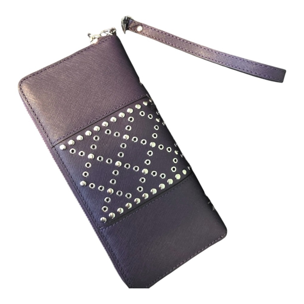Michael Kors Purple Studded Wallet/Wristlet - Picture 3 of 5